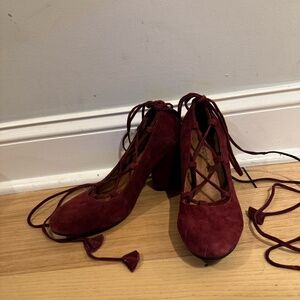 SOLD jeffrey campbell lace up heels